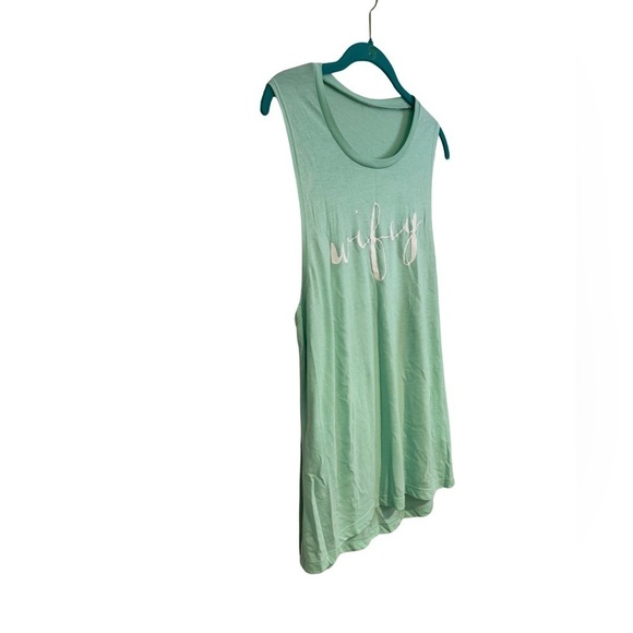 Wifey Mint Green Muscle Tank Top Size XL ☀️ - Picture 4 of 13
